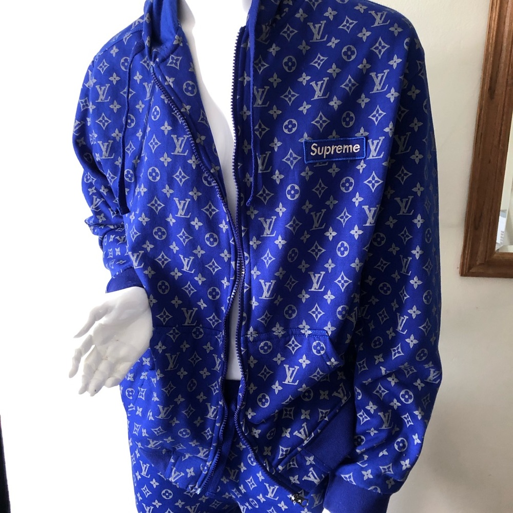 Luis Vuitton Supreme zipper up and jumper pants